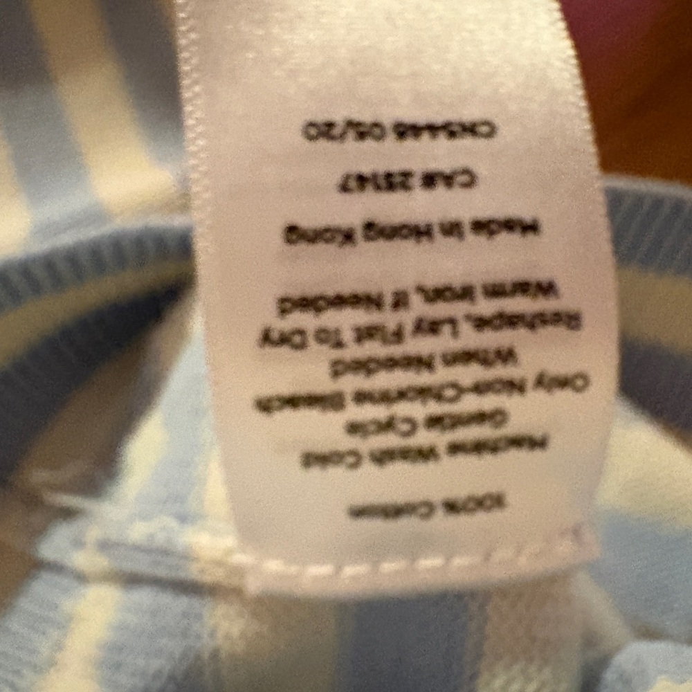Talbots Blue and White Striped V-Neck Sweater - Picture 3 of 5